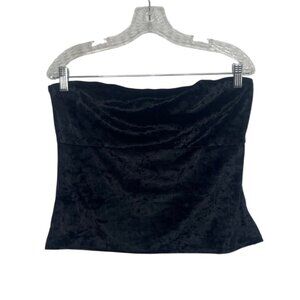 See You Monday Velvet Strapless Tube Top XL Black New Stretchy Fitted Evening